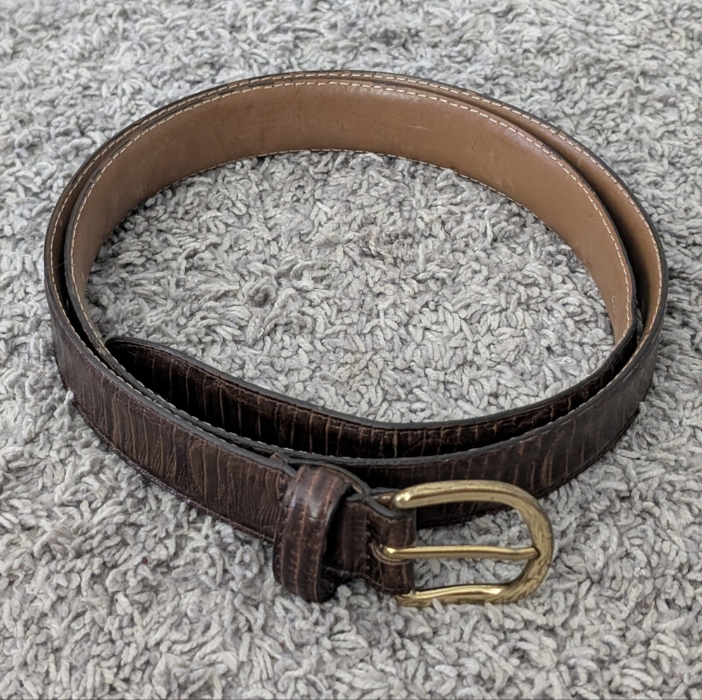 Men's Handcrafted leather dress belt size 40